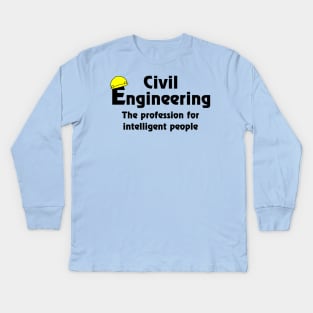 Smart Civil Engineer Kids Long Sleeve T-Shirt